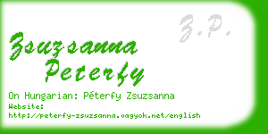 zsuzsanna peterfy business card